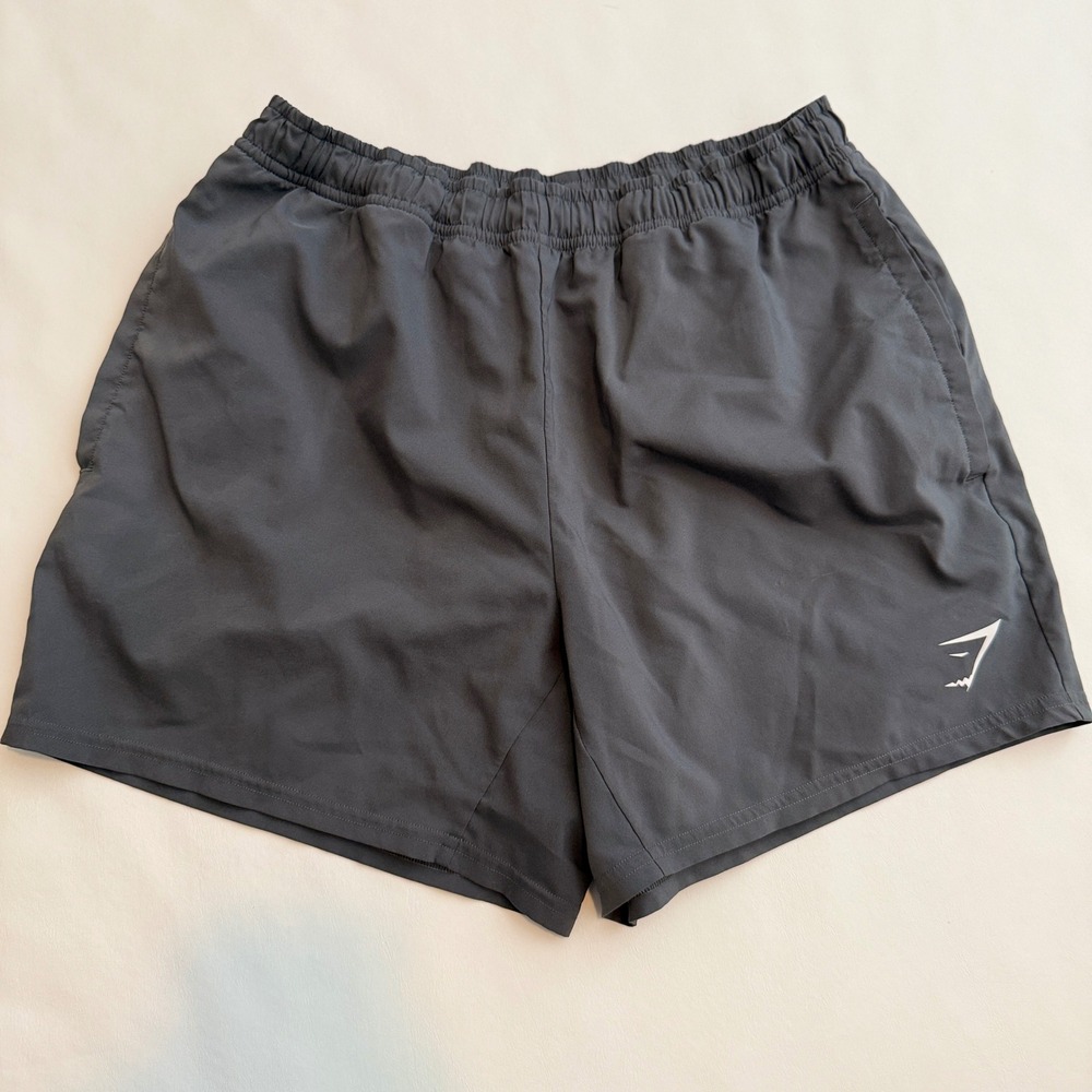 Gymshark Athletic Shorts Women Small Grey Elastic Waist Pockets A1A2H